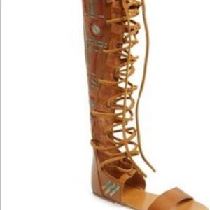 Free People Lace Up Gladiator sandals.